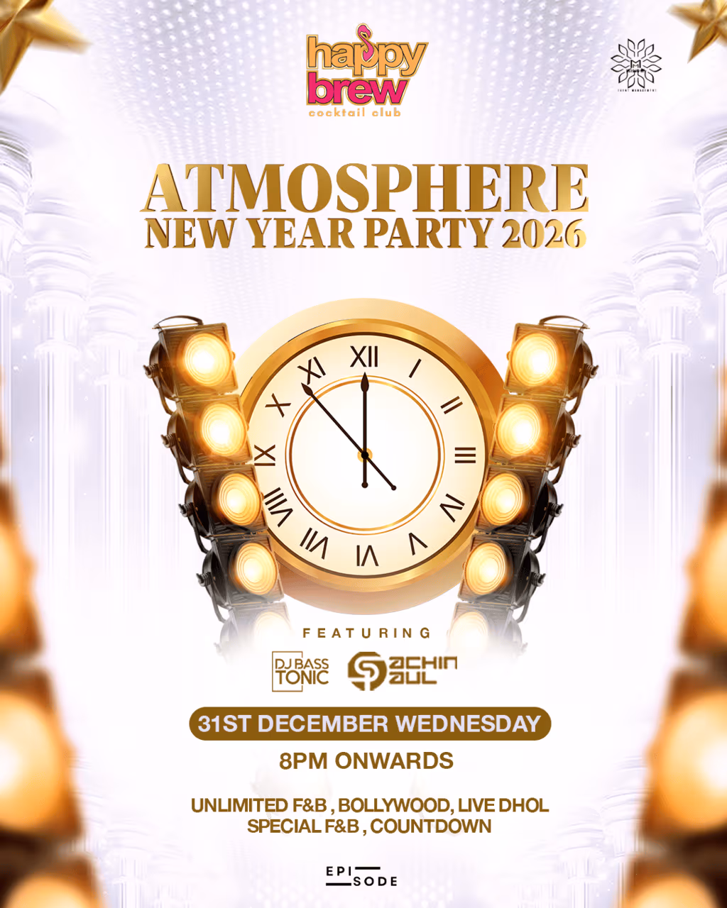 NEW YEAR’S EVE 2026 at HAPPY BREW COCKTAIL CLUB 🎉