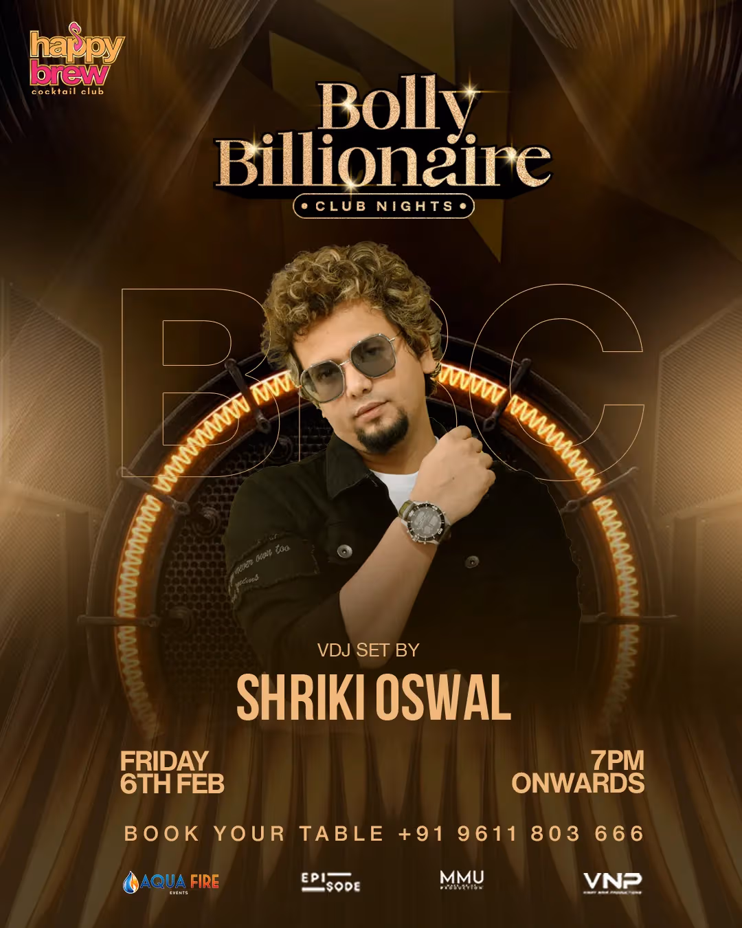 Bolly Billionaire at Happy Brew