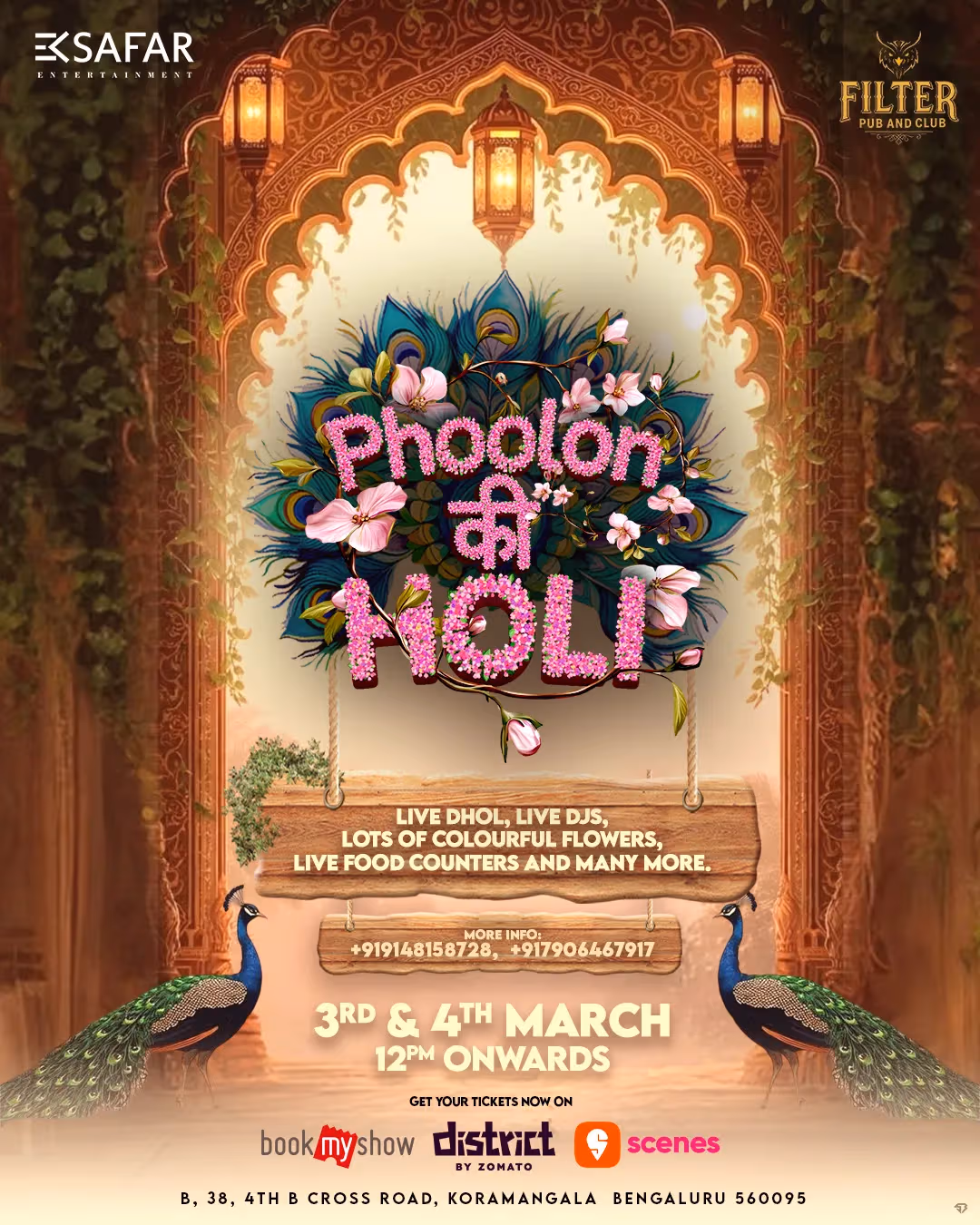 Phoolon wali Holi- Bangalore Biggest club Holi