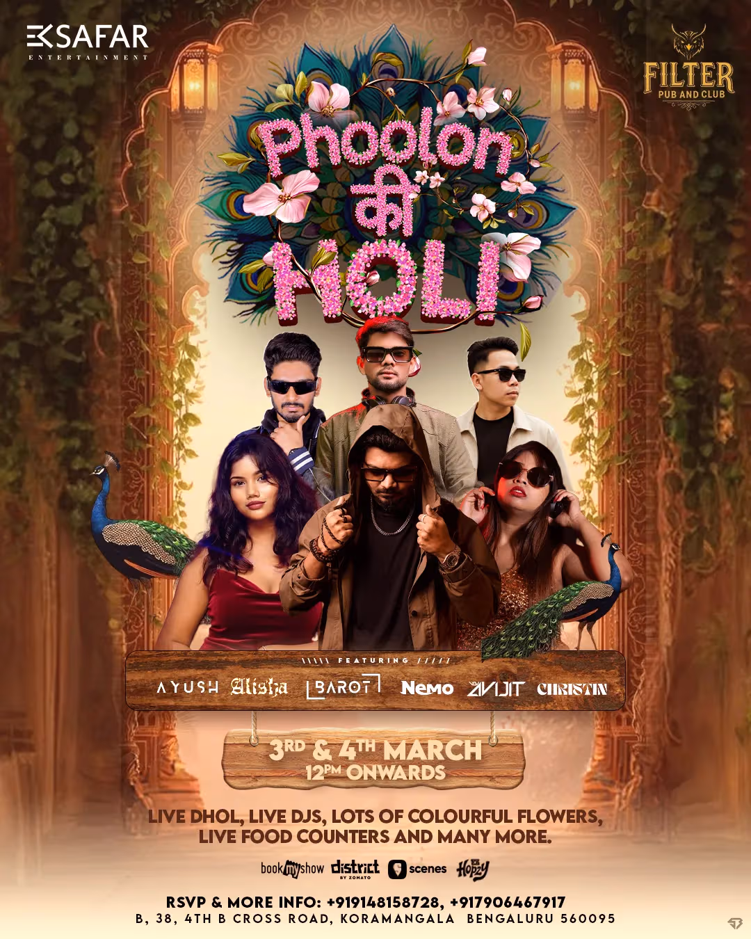 Phoolon wali Holi- Bangalore Biggest club Holi