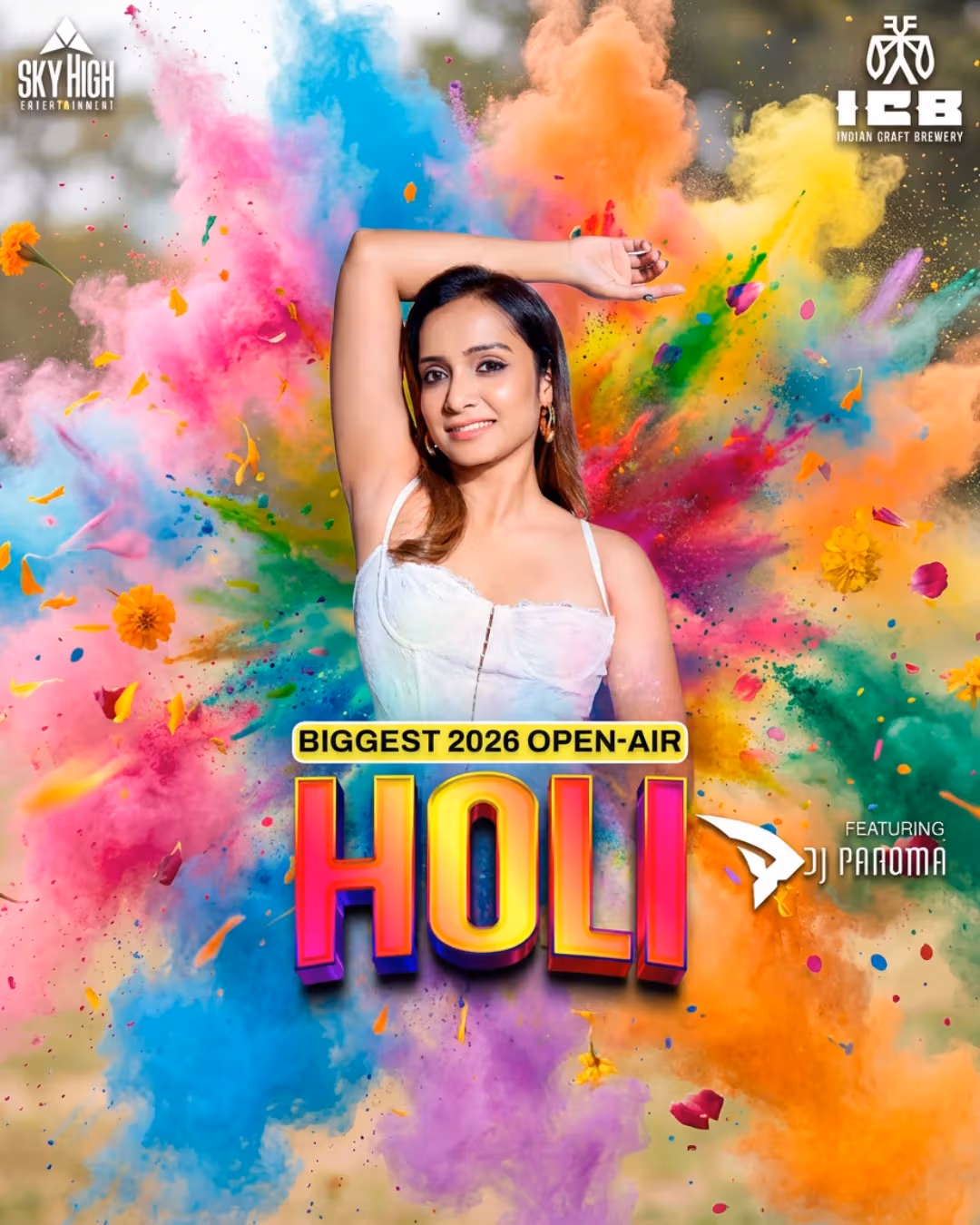 Manyata Tech Park Biggest Holi at ICB with No 1 DJ Paroma