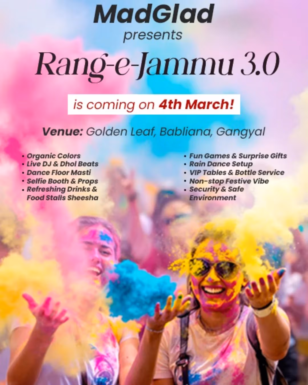Rang-e-Jammu 3.0 – The Ultimate Holi Carnival 2026