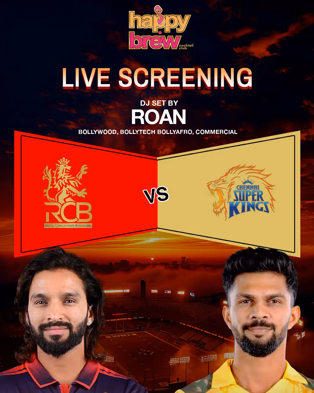 RCB vs CSK Live Screening ft. DJ Roan