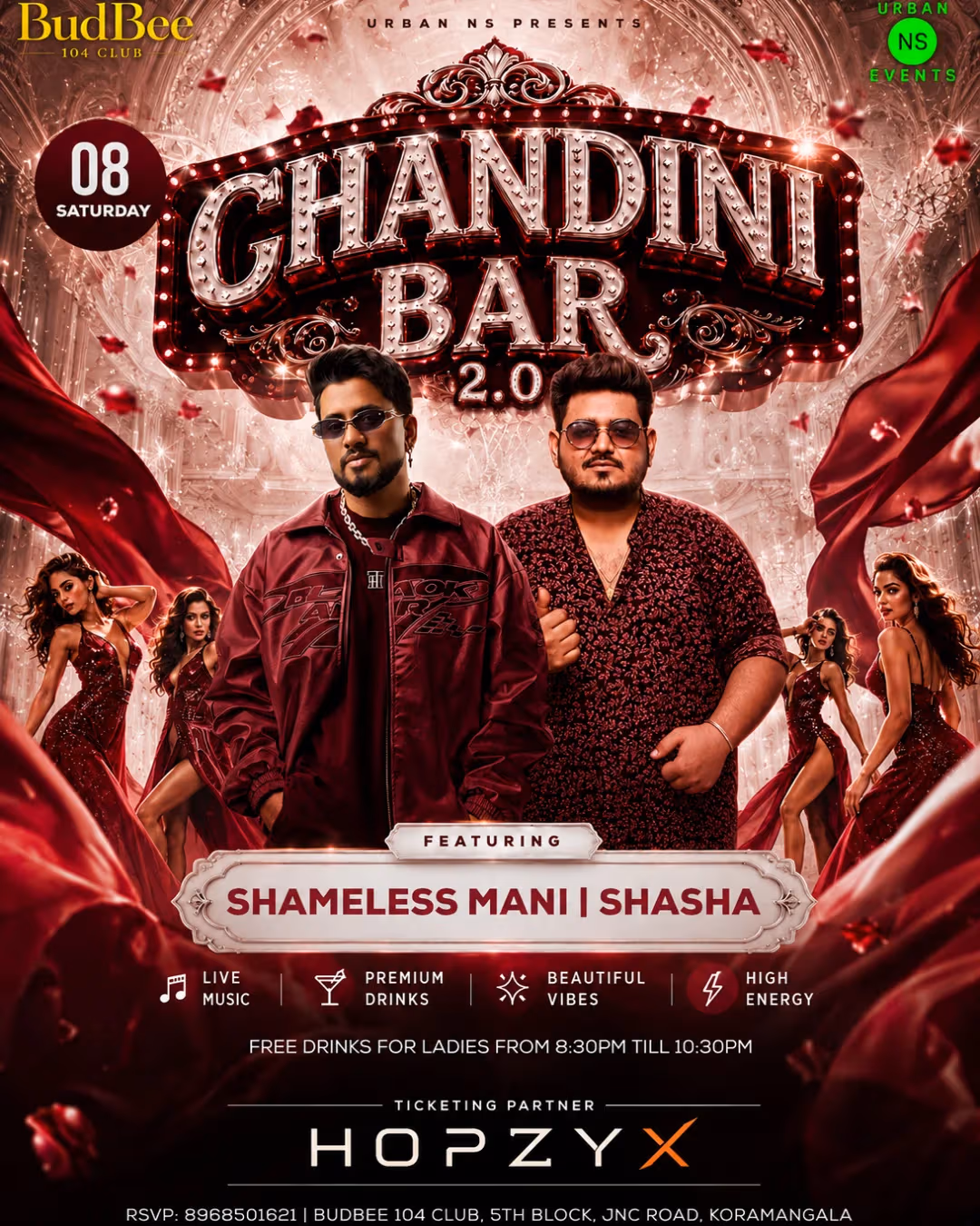 Chandini Bar 2.0 ft. Shameless Mani & Shasha | BudBee 104 Club