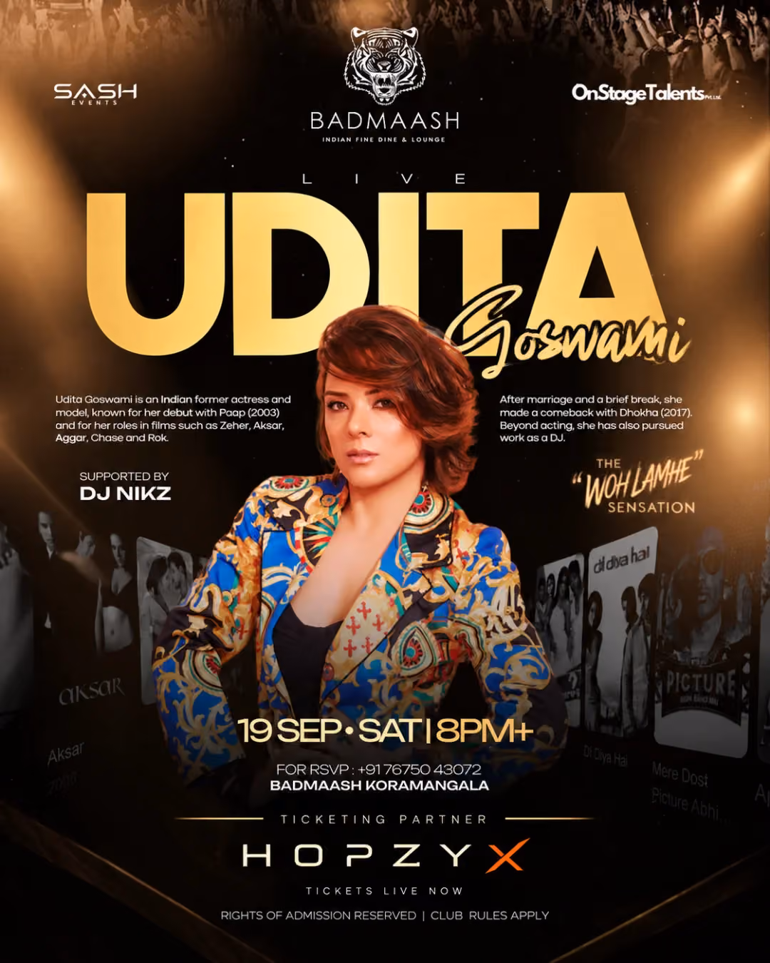 Udita goswami live at badmaash
