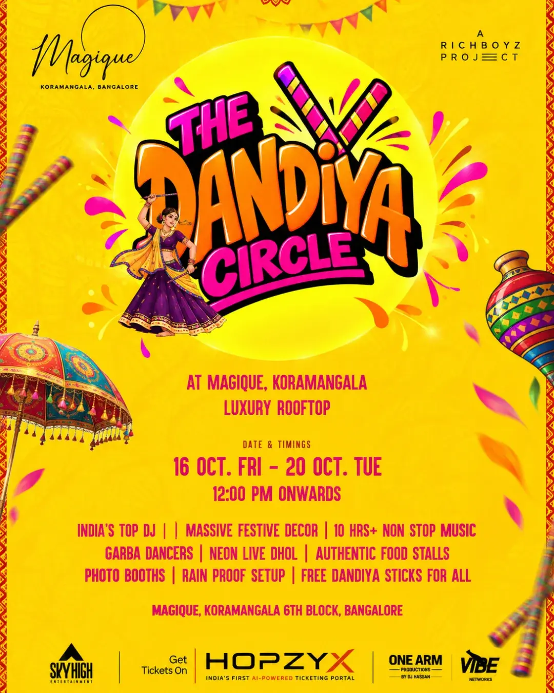 The Dandiya Circle at Koramangala Luxury Rooftop Magique