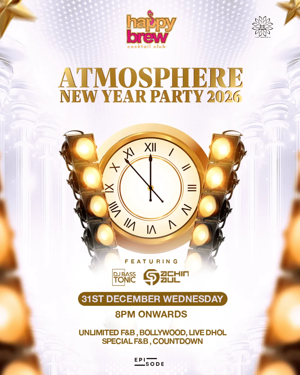 NEW YEAR’S EVE 2026 at HAPPY BREW COCKTAIL CLUB 🎉