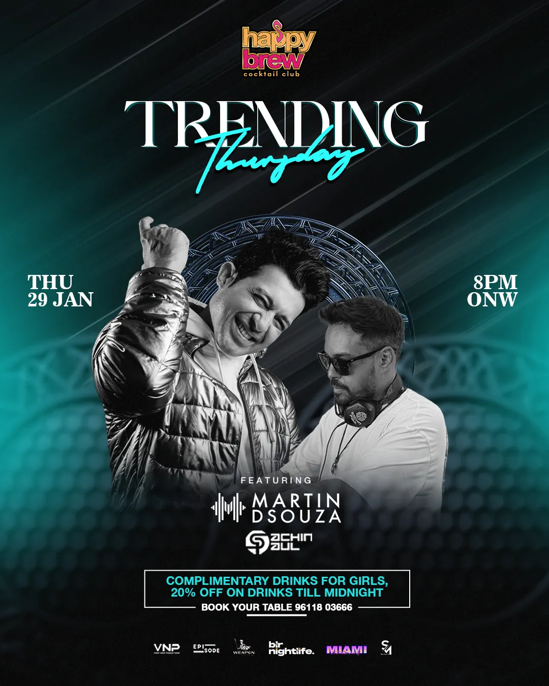 Trending Thursday ft. Martin D’Souza & Sachin Soul at Happy Brew