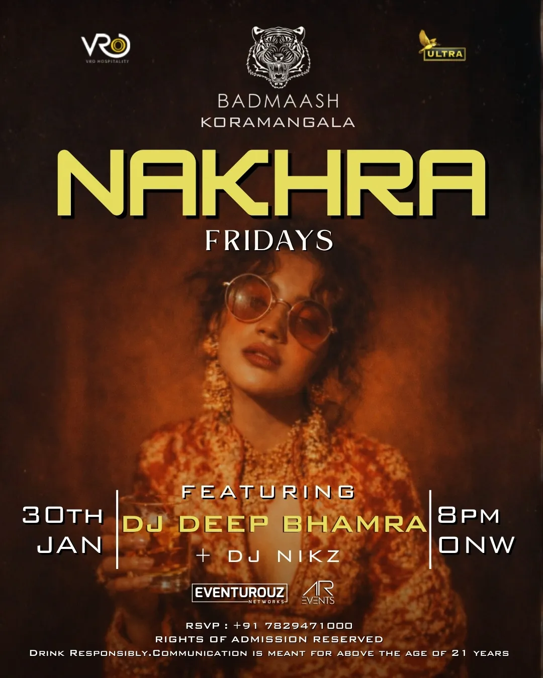 Nakhra Fridays ft. DJ Deep Bhambra & DJ Nikz at Badmaash, Koramangala