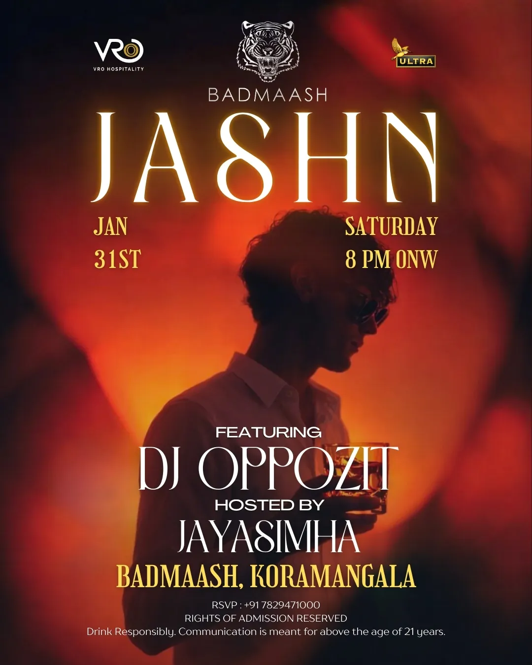 Jashn Night ft. DJ Oppozit & Jayasimha at Badmaash, Koramangala