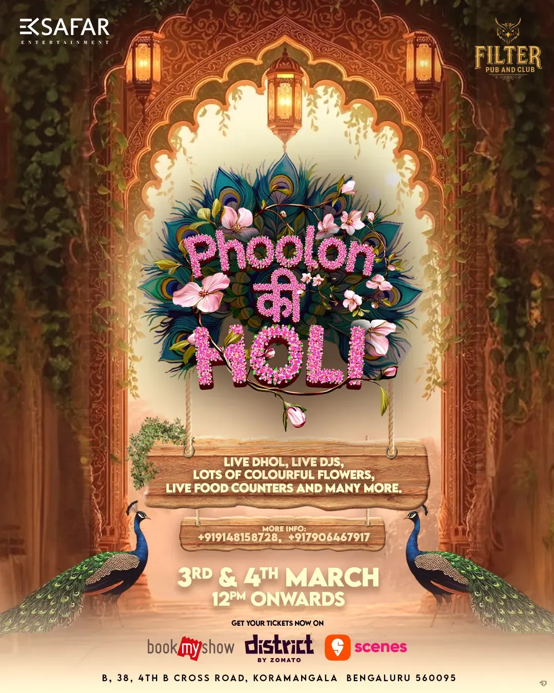 Phoolon wali Holi- Bangalore Biggest club Holi
