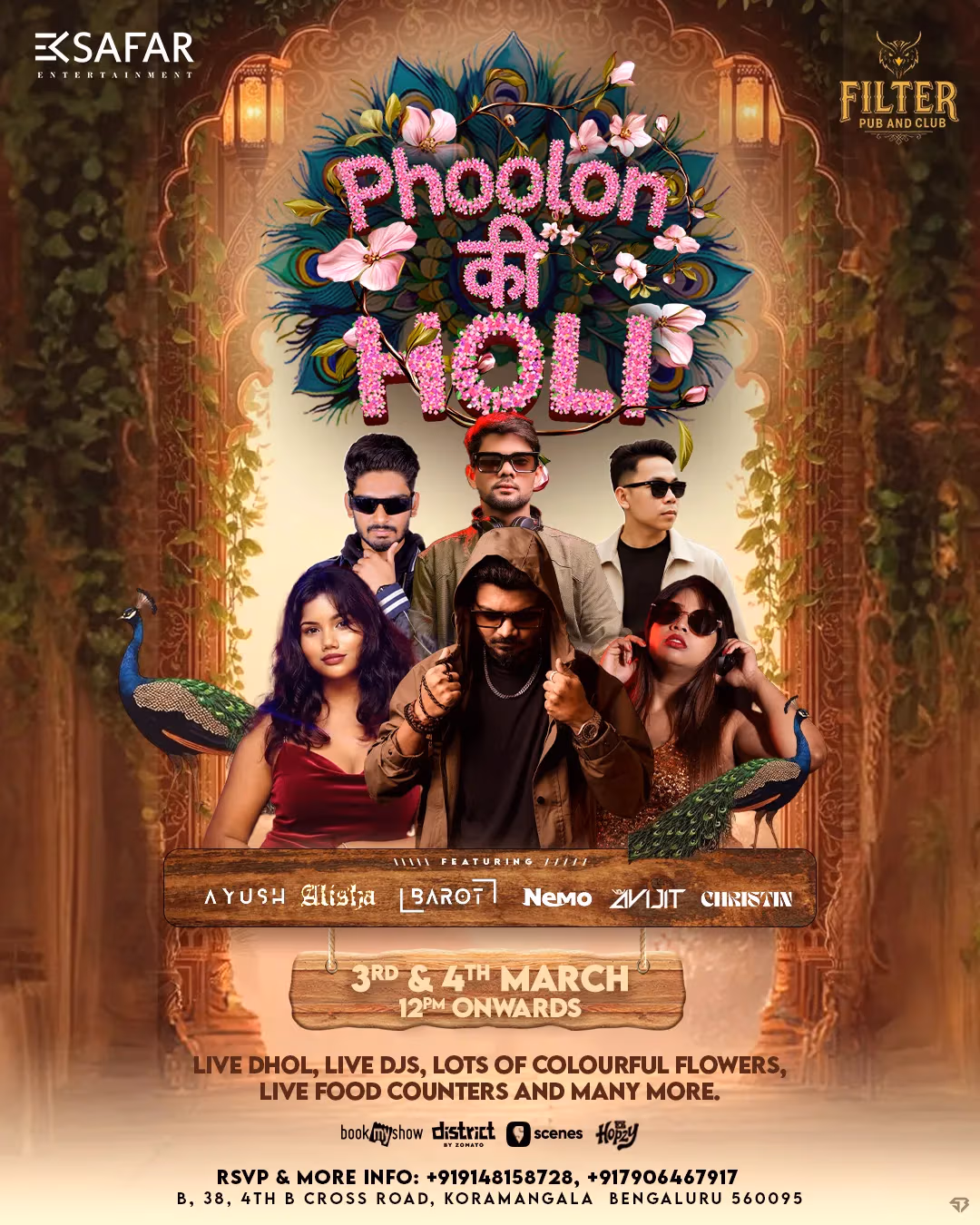 Phoolon wali Holi- Bangalore Biggest club Holi