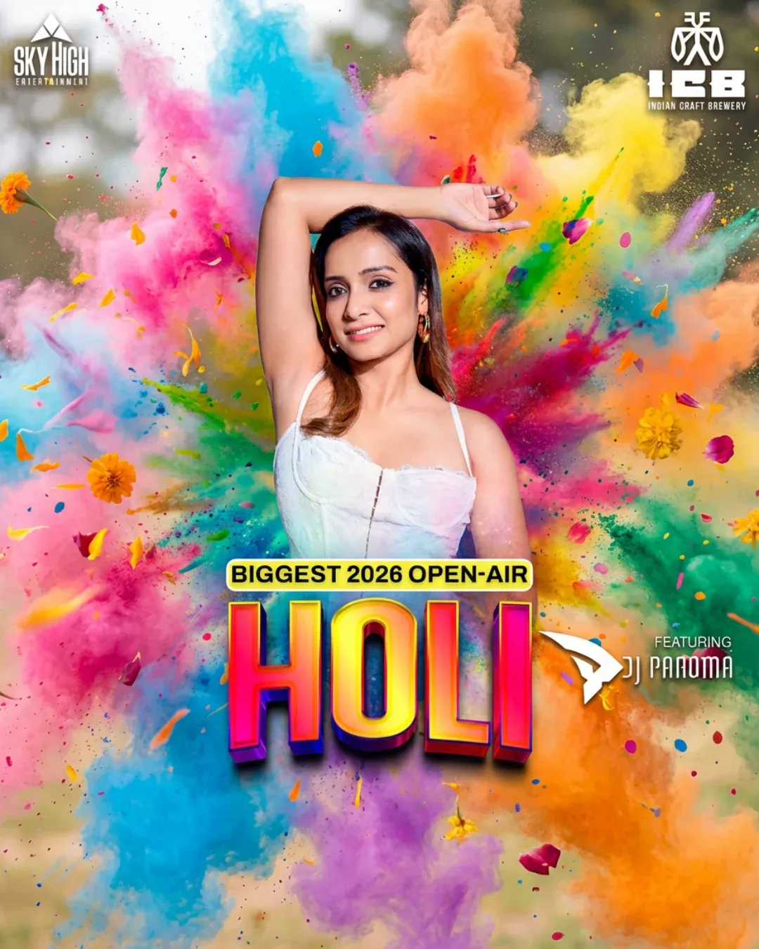 Manyata Tech Park Biggest Holi at ICB with No 1 DJ Paroma