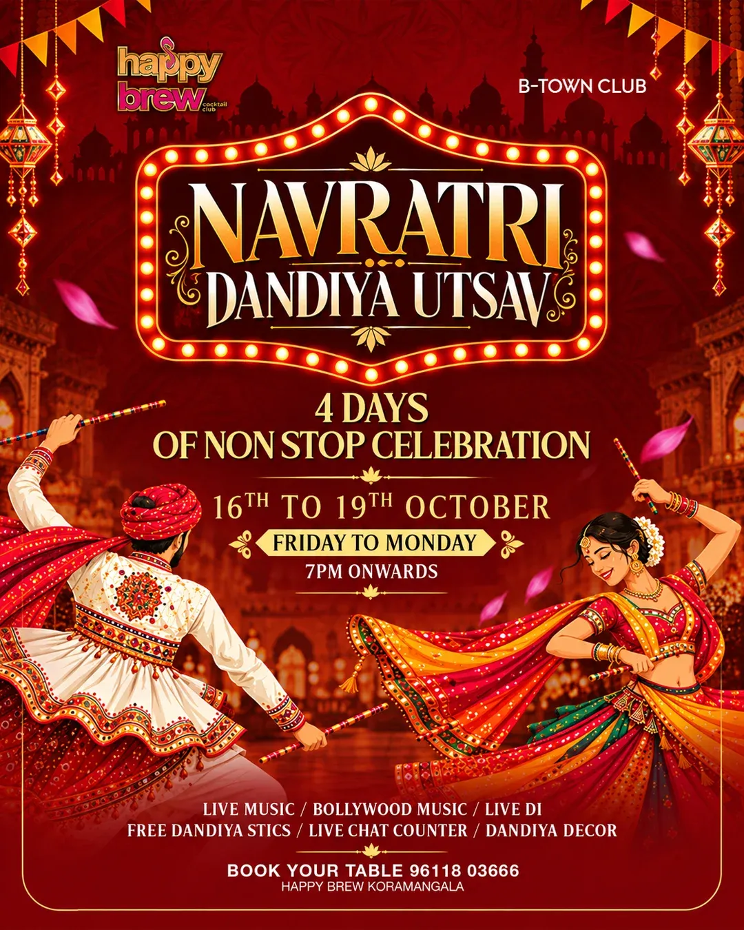 Disco Dandiya Nights at Happy Brew
